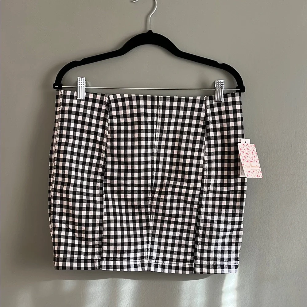 Free People Gingham Mini Skirt - Picture 1 of 4
